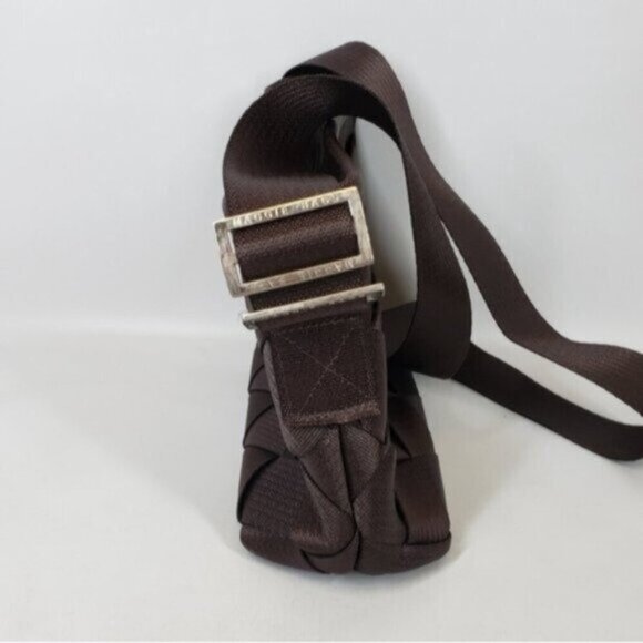 MaggieBags Brown Seatbelt Crossbody Bag Everyday Unique Recycled - Picture 8 of 16